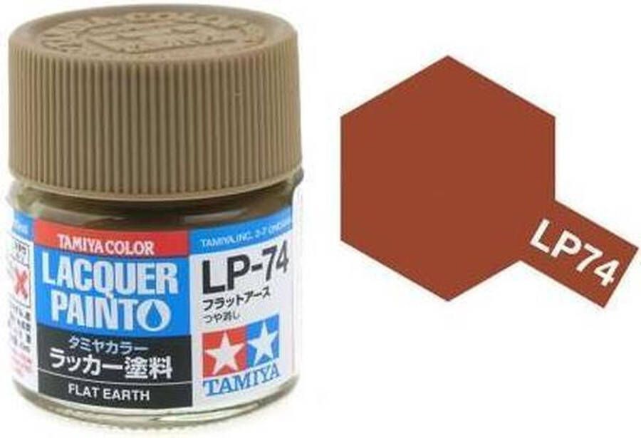 Tamiya LP-74 Flat Earth Matt Lacquer Paint 10ml Verf potje