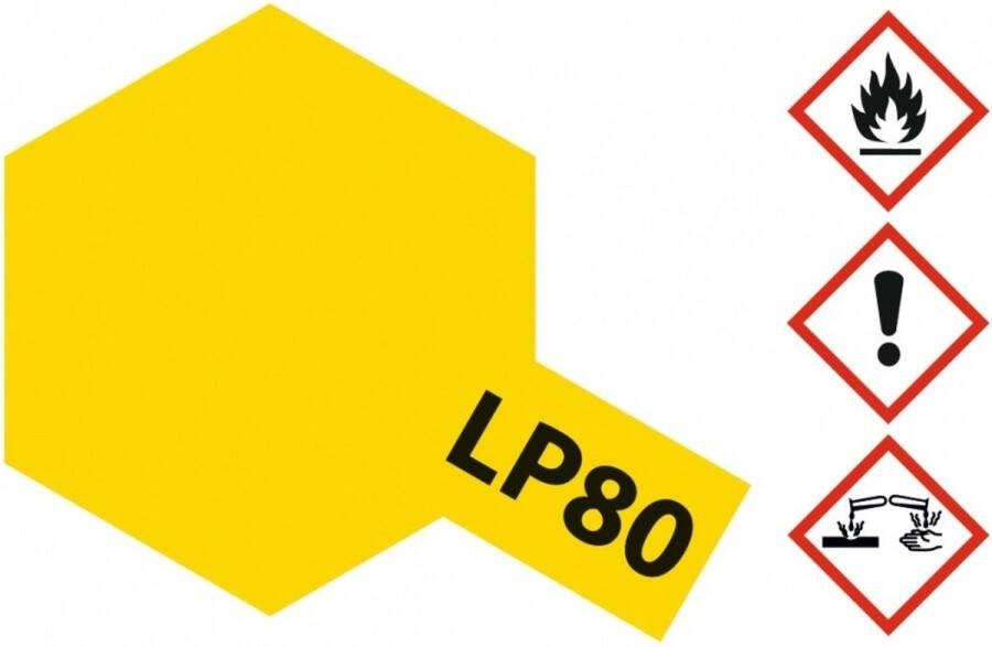 Tamiya LP-80 Yellow Matt Lacquer Paint 10ml Verf potje