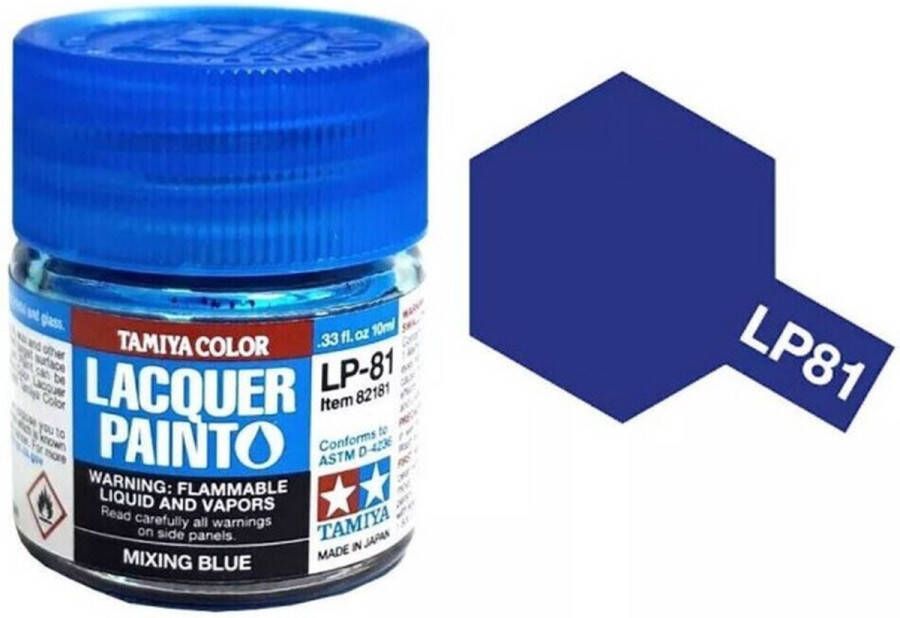 Tamiya LP-81 Mixing Blue Lacquer Paint 10ml Verf potje