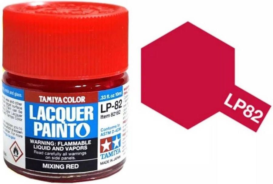 Tamiya LP-82 Mixing Red Lacquer Paint 10ml Verf potje