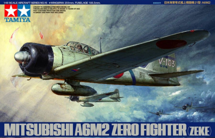 Tamiya Mitsubishi A6M2 Zero Fighter (Zeke) + Ammo by Mig lijm