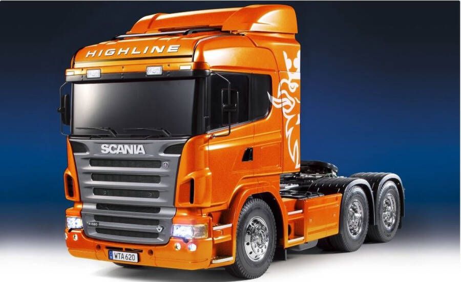 Tamiya RC vrachtwagen 23689 1:14 Scania R620 metalic oranje RTR (Factory Finished)