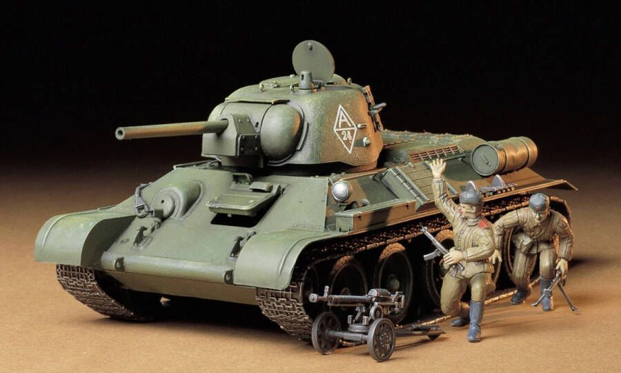 Tamiya Russian T34 76 Tank 'ChTZ' Version 1943 Production + Ammo by Mig lijm