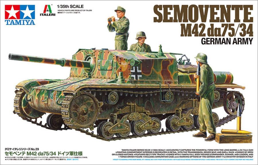 Tamiya Semovente M42 da75 34 German Army + Ammo by Mig lijm