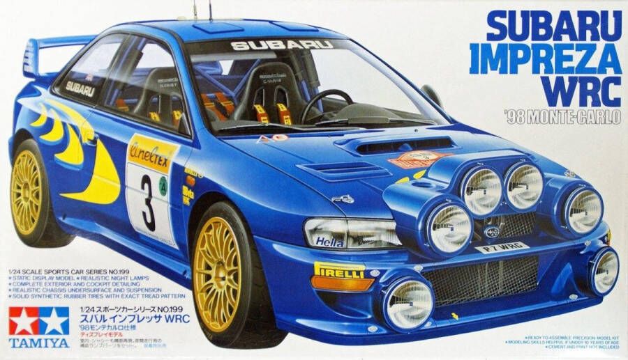Tamiya Subaru Impreza WRC '98 Rally Monte-Carlo modelbouw pakket 1:24