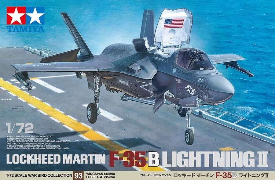 Tamiya 1:72 60793 Lockheed Martin F-35B Lightning II Straaljager Plastic Modelbouwpakket