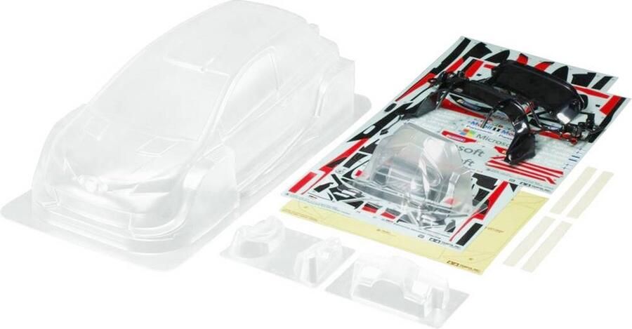 Tamiya 51608 1:10 Body Toyota Gazoo Yaris Ongeverfd niet gesneden