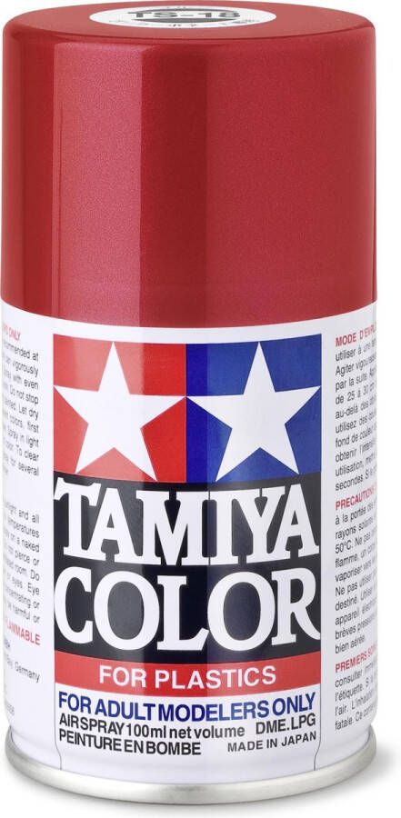 Tamiya TS-18 Red Metallic Gloss Acryl Spray 100ml Verf spuitbus