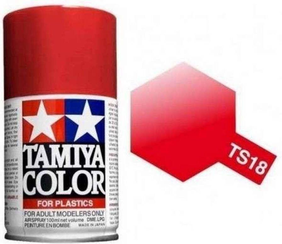 Tamiya TS-18 Red Metallic Gloss Acryl Spray 100ml Verf spuitbus