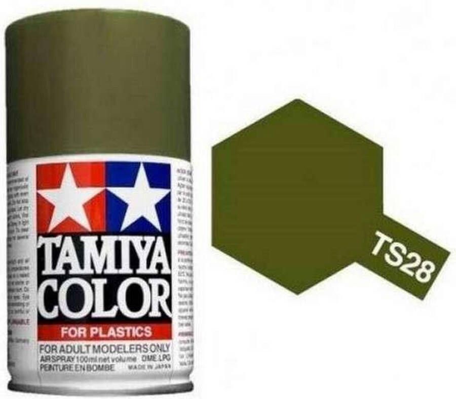 Tamiya TS-28 Olive Drab 2 Matt Acryl Spray 100ml Verf spuitbus