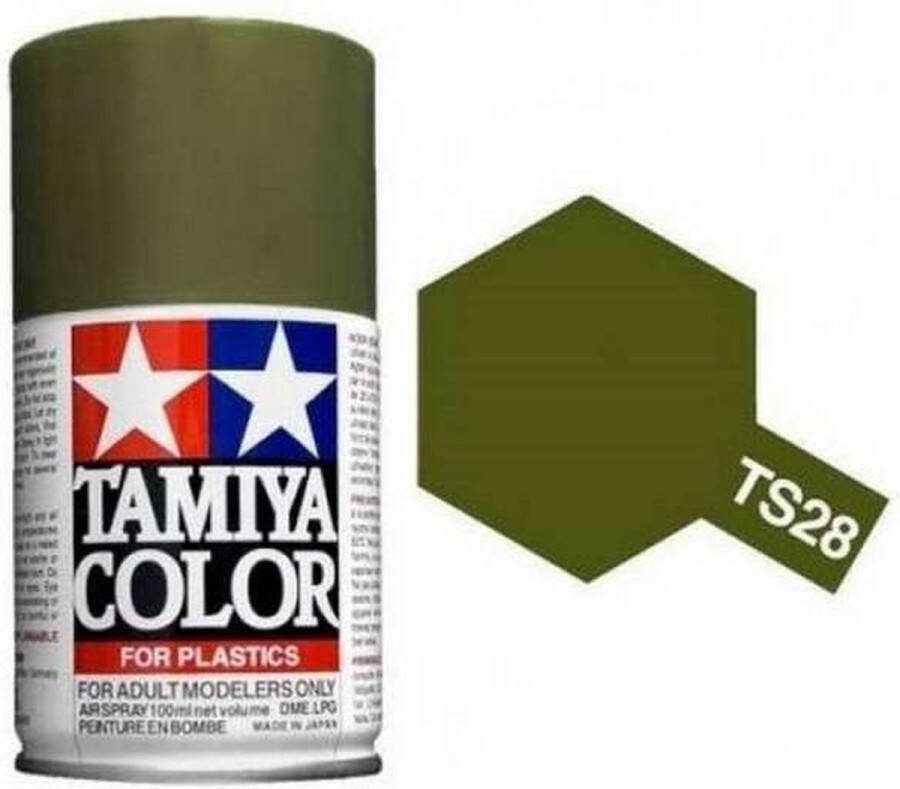 Tamiya TS-28 Olive Drab 2 Matt Acryl Spray 100ml Verf spuitbus