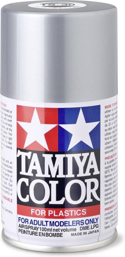 Tamiya TS-30 Silver Metallic Gloss Acryl Spray 100ml Verf spuitbus