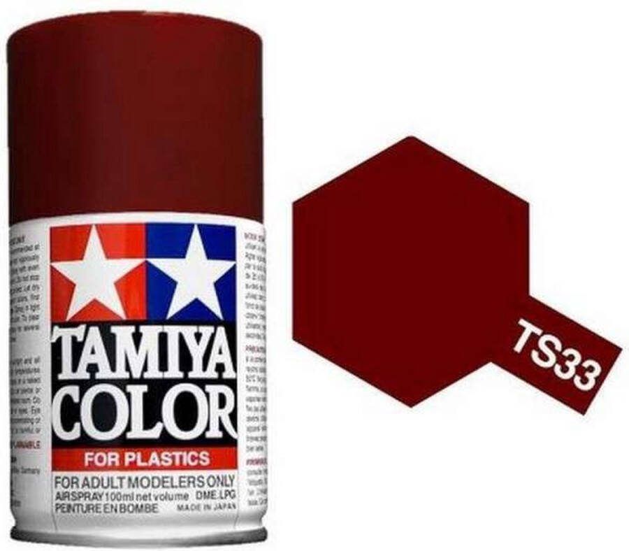 Tamiya TS-33 Dull Red Matt Acryl Spray 100ml Verf spuitbus