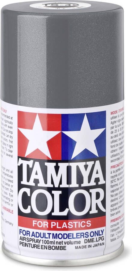 Tamiya TS-42 Light Gun Metal Satin Acryl Spray 100ml Verf spuitbus