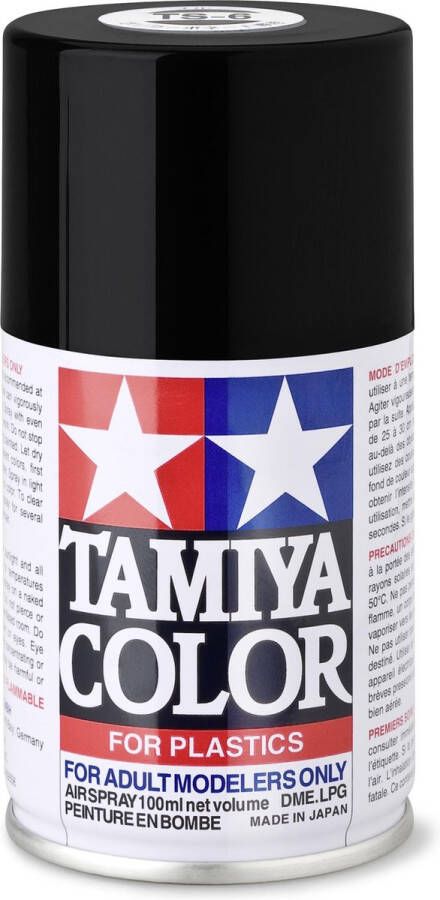 Tamiya TS-6 Black Matt Acryl Spray 100ml Verf spuitbus