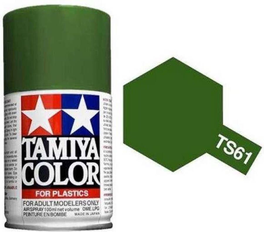 Tamiya TS-61 NATO Green Matt Acryl Spray 100ml Verf spuitbus