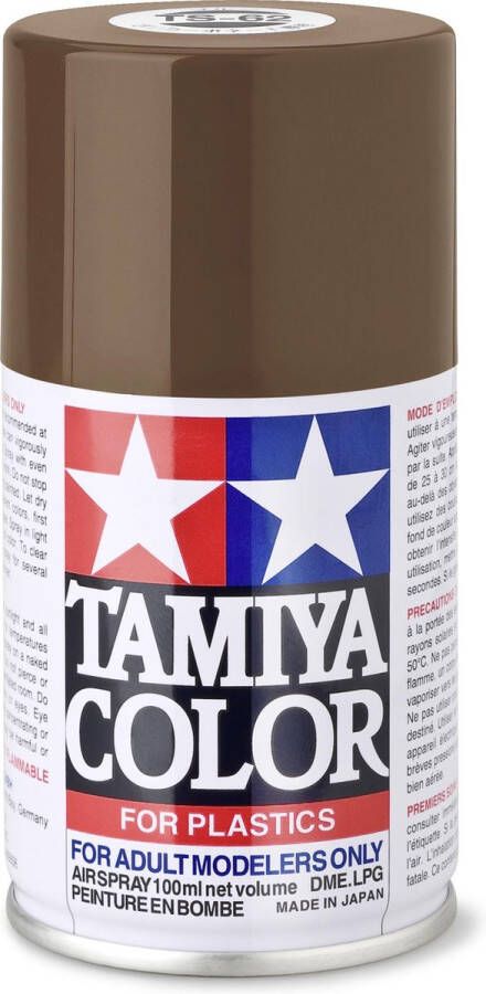 Tamiya TS-62 NATO Brown Matt Acryl Spray 100ml Verf spuitbus