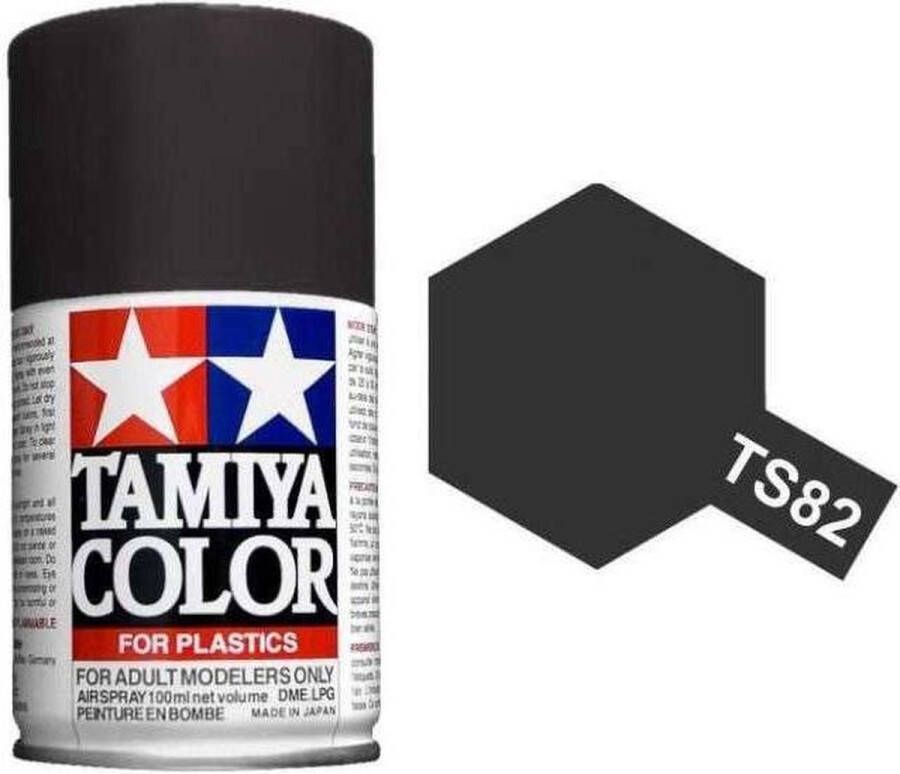 Tamiya TS-82 Black Rubber Matt Acryl Spray 100ml Verf spuitbus