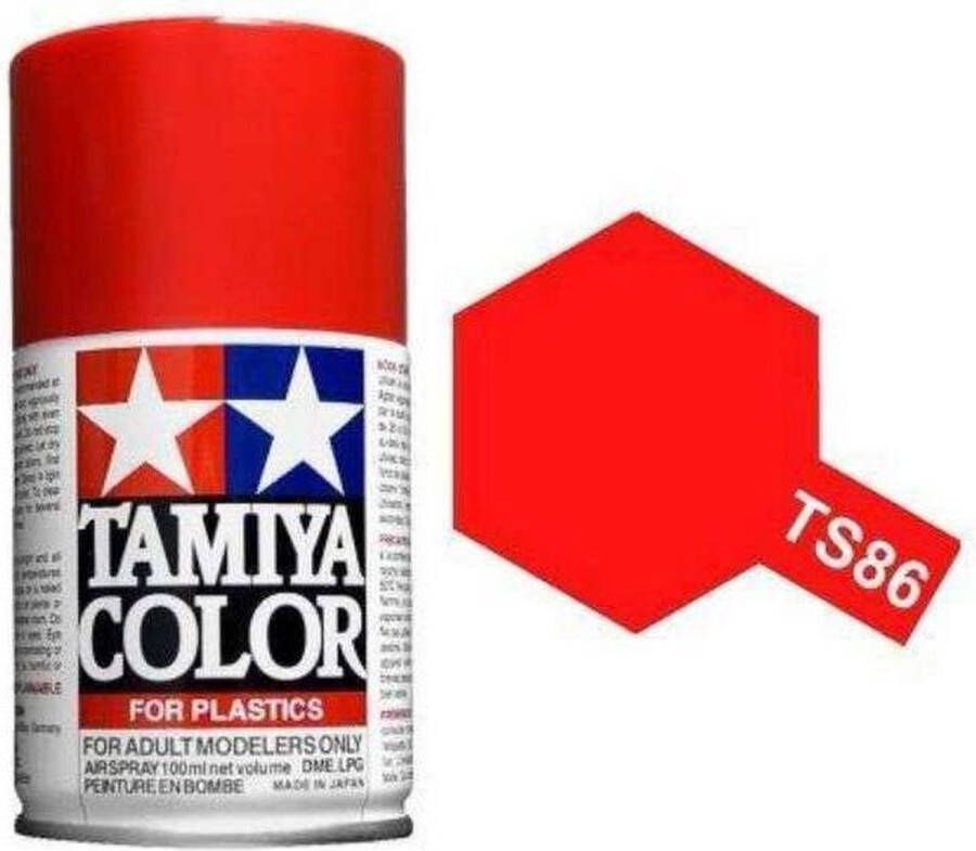 Tamiya TS-86 Brilliant Red -Gloss Acryl Spray 100ml Verf spuitbus