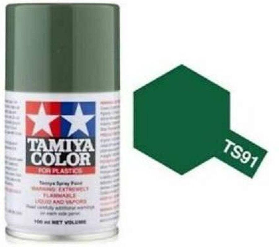 Tamiya TS-91 Dark Green JGSDF Matt Acryl Spray 100ml Verf spuitbus