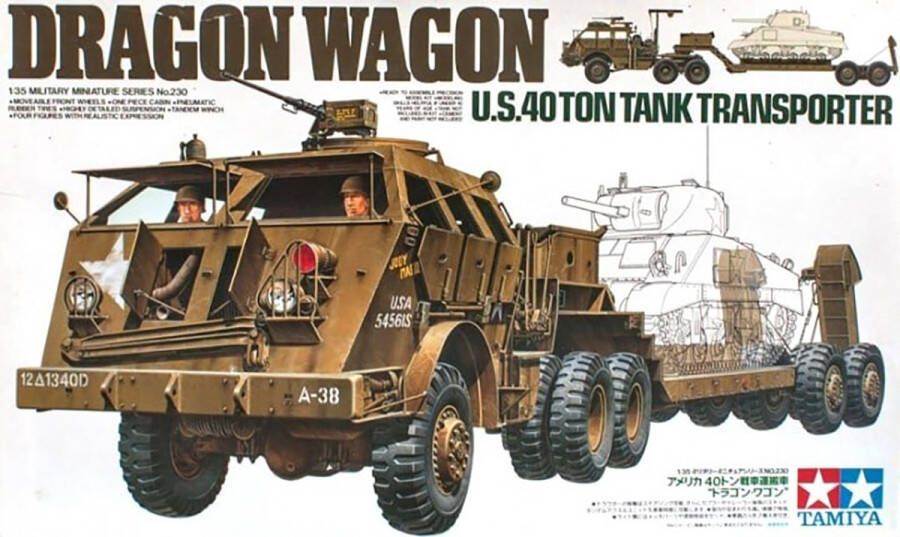 Tamiya US 40 Ton Tank Transporter 'Dragon Wagon' + Ammo by Mig lijm