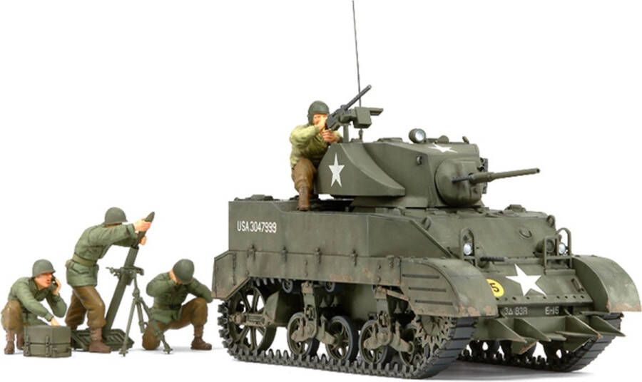 Tamiya US Light Tank M5A1 Pursuit Operation with 4 Figures