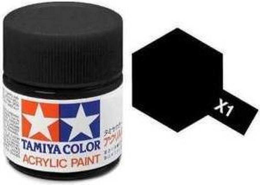 Tamiya X-1 Black Gloss Acryl 23ml Verf potje