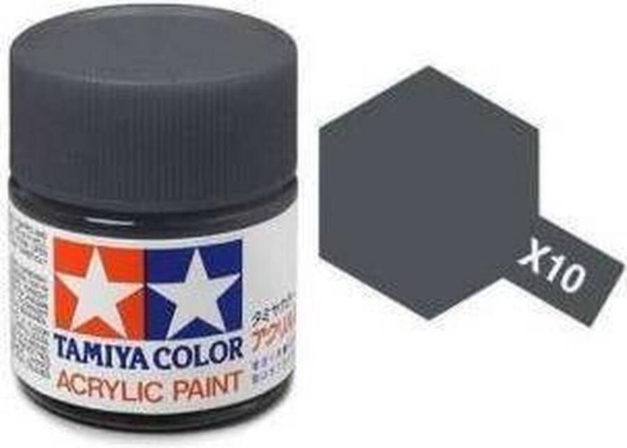 Tamiya X-10 Gun Metal Gloss Acryl 23ml Verf potje