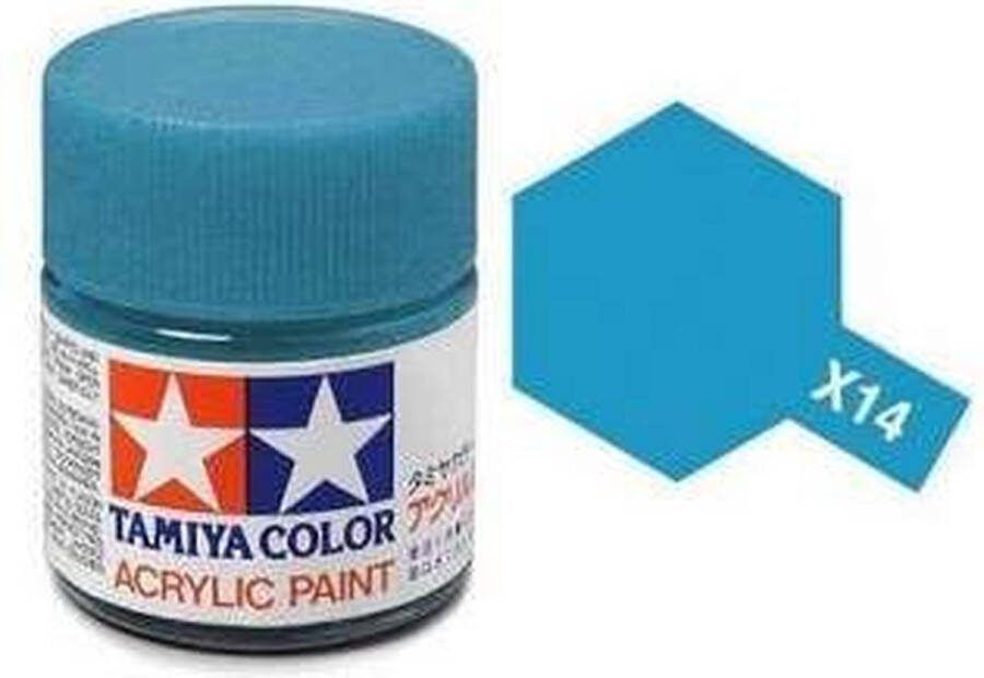 Tamiya X-14 Sky Blue Gloss Acryl 23ml Verf potje