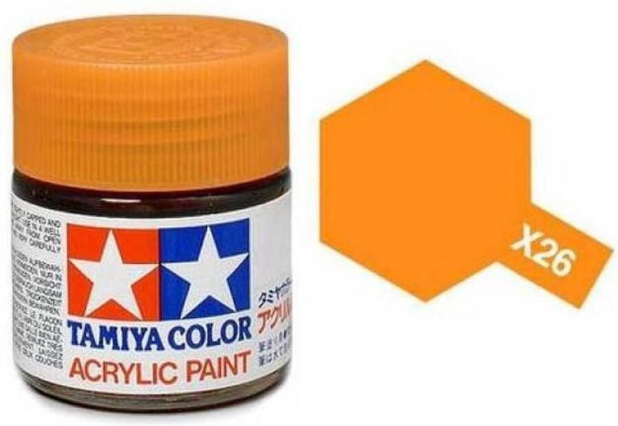 Tamiya X-26 Orange Clear Gloss Acryl 23ml Verf potje