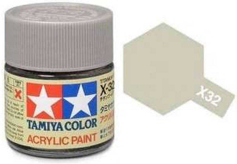 Tamiya X-32 Titanium Silver Gloss Acryl 23ml Verf potje
