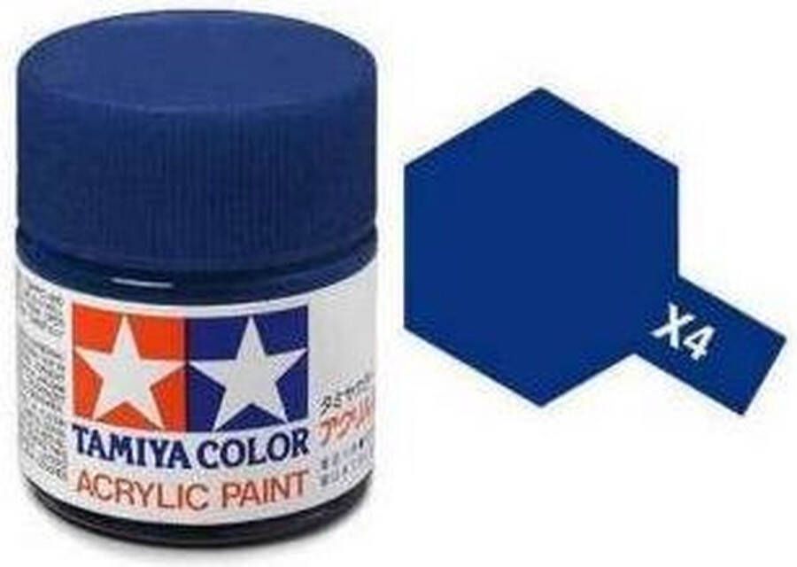 Tamiya X-4 Blue Gloss Acryl 23ml Verf potje