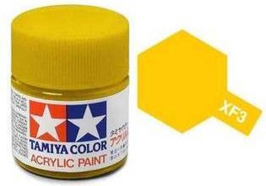 Tamiya XF-3 Yellow Matt Acryl 23ml Verf potje