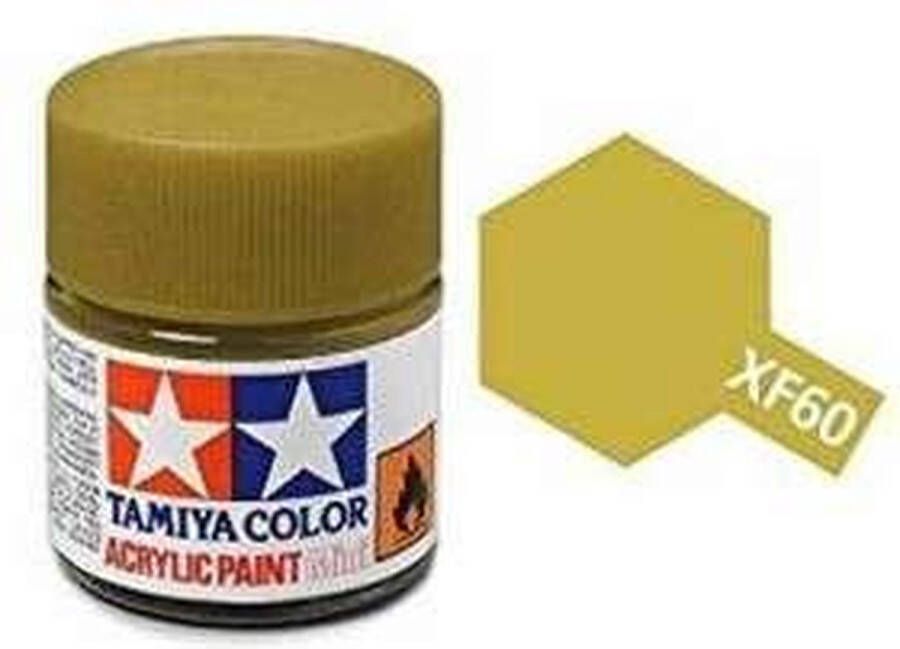 Tamiya XF-60 Dark Yellow Matt Acryl 23ml Verf potje