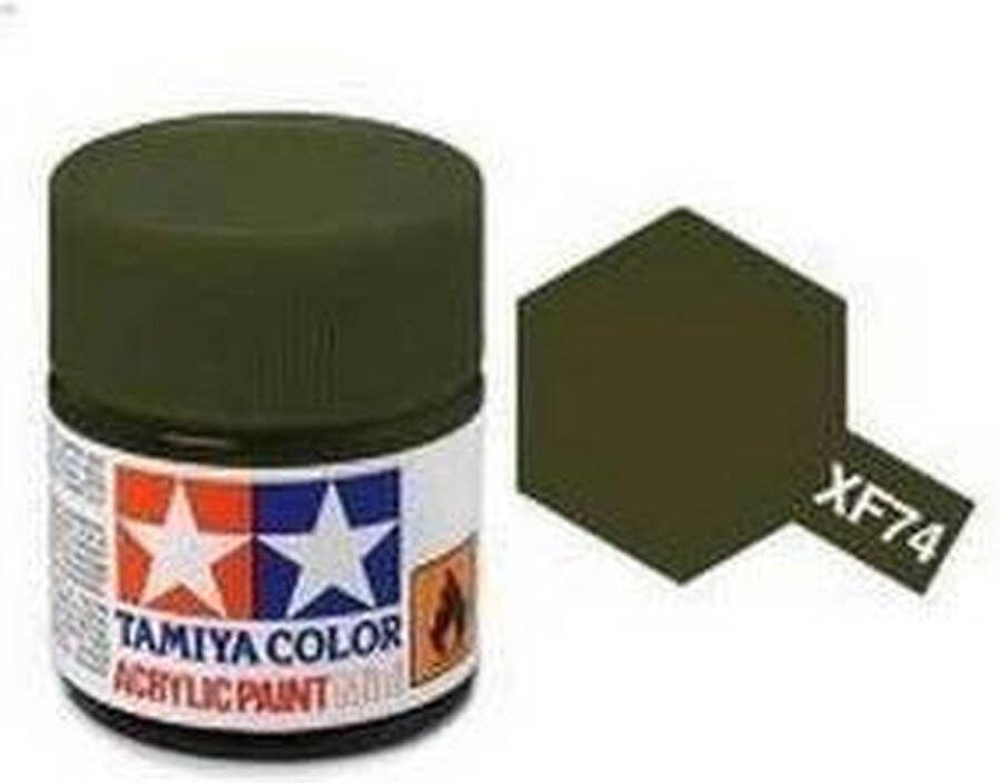 Tamiya XF-74 JGSDF Brown Olive Drab Matt Acryl 10ml Verf potje