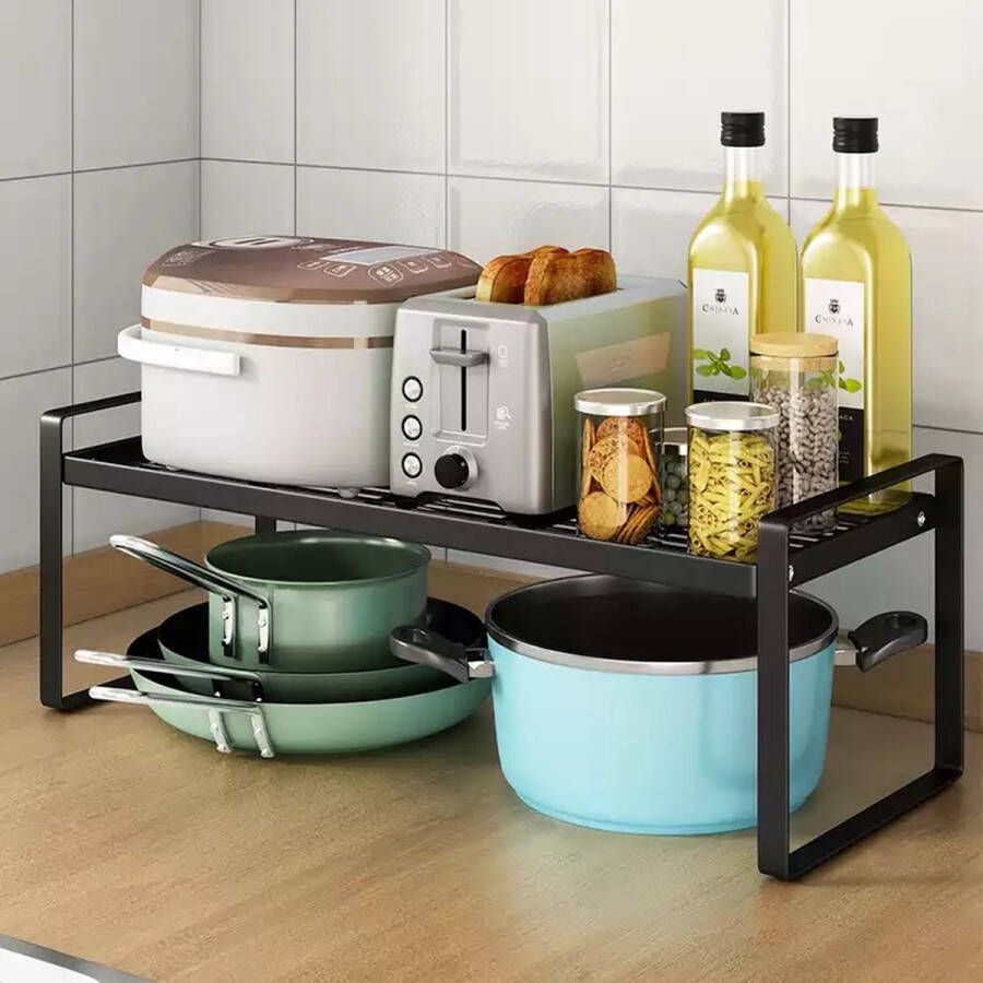 TammaT Keuken Organizers aanrecht organiser 18*40 3* 21 Pannenrekken Gootsteenkast organizer Bureau Organizer Opbergrek Kruidenrek Kast Organizer Badkamer Organizer