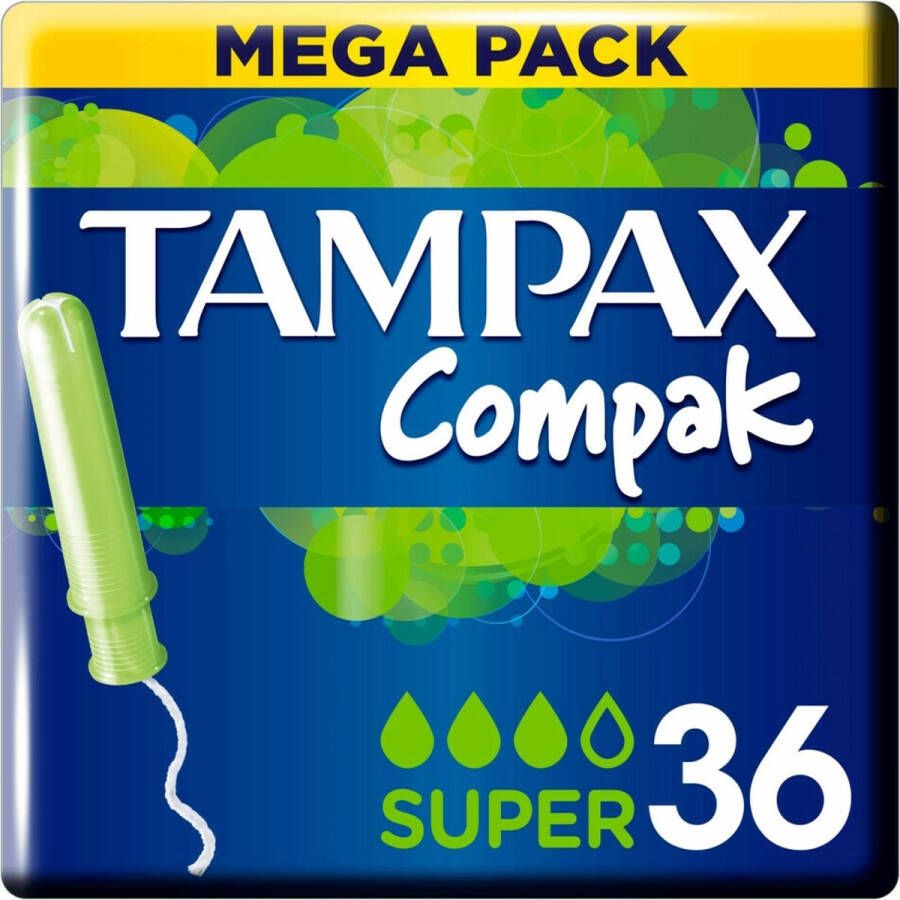 Tampax Compak Super Tampons Met Inbrenghuls 36 stuks