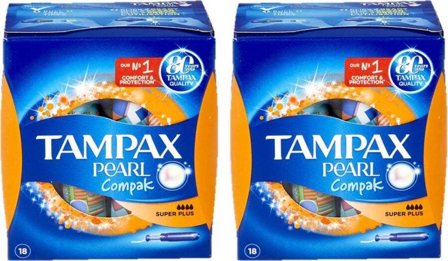 Tampax Pearl Compak Super Plus Tampons 36 stuks (2x18)