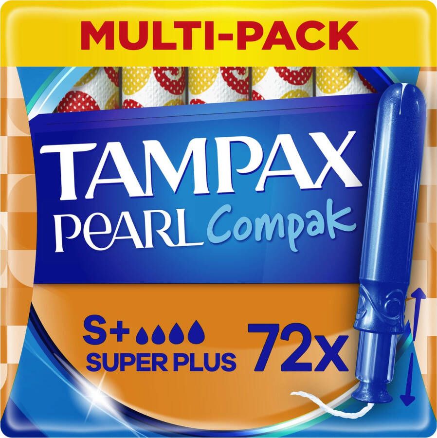 Tampax Pearl Compak Super Plus Tampons Met Inbrenghuls 72 stuks