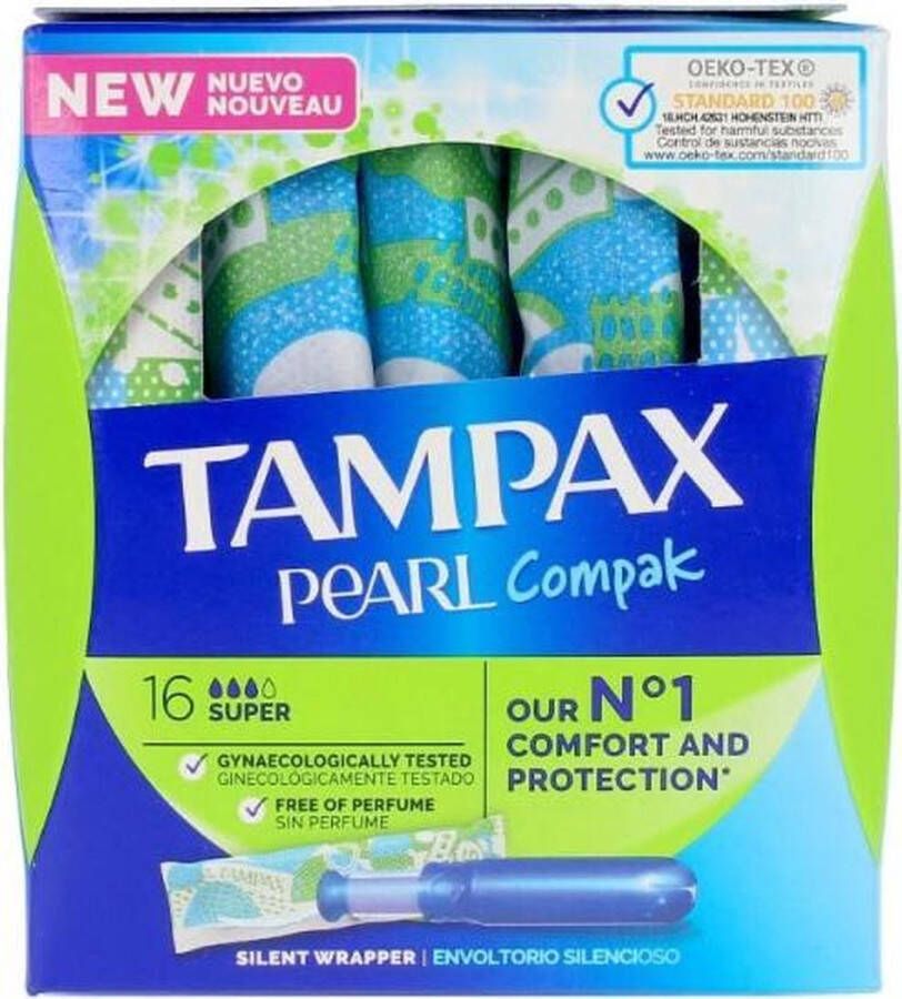 Tampax Pearl Compak Tampon Super 16 Stuks