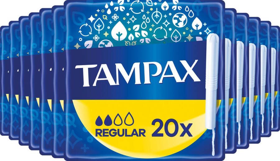 Tampax Regular Tampons Met Kartonnen Inbrenghuls Voordeelverpakking 12 x 20 Stuks