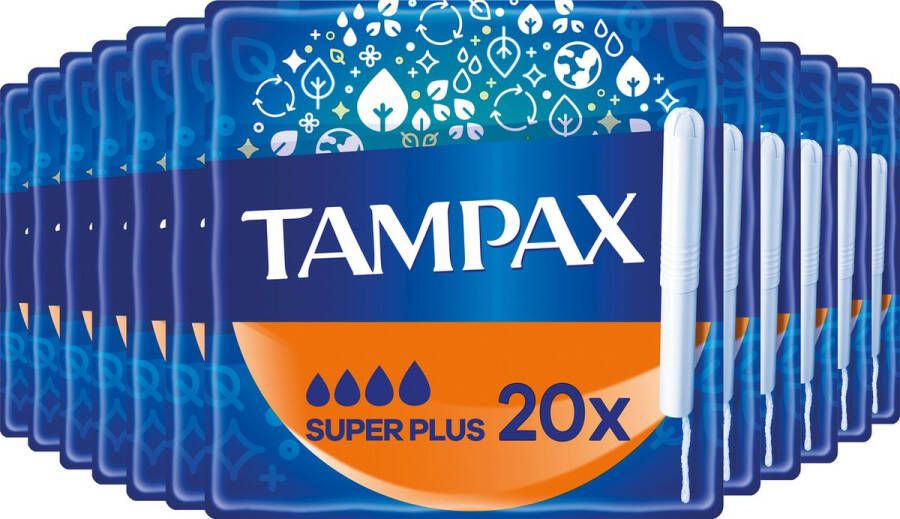 Tampax Super Plus Tampons Met Kartonnen Inbrenghuls Voordeelverpakking 12 x 20 Stuks
