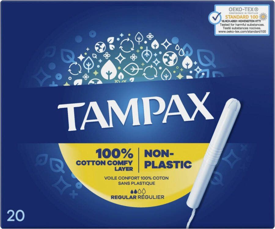 Tampax Tampons Regular met Kartonnen Inbrenghuls 20 stuks