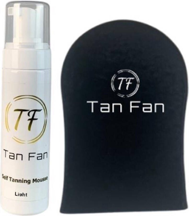 Tan Fan Self Tan Mousse Light incl. handschoen zelfbruiner 200ml