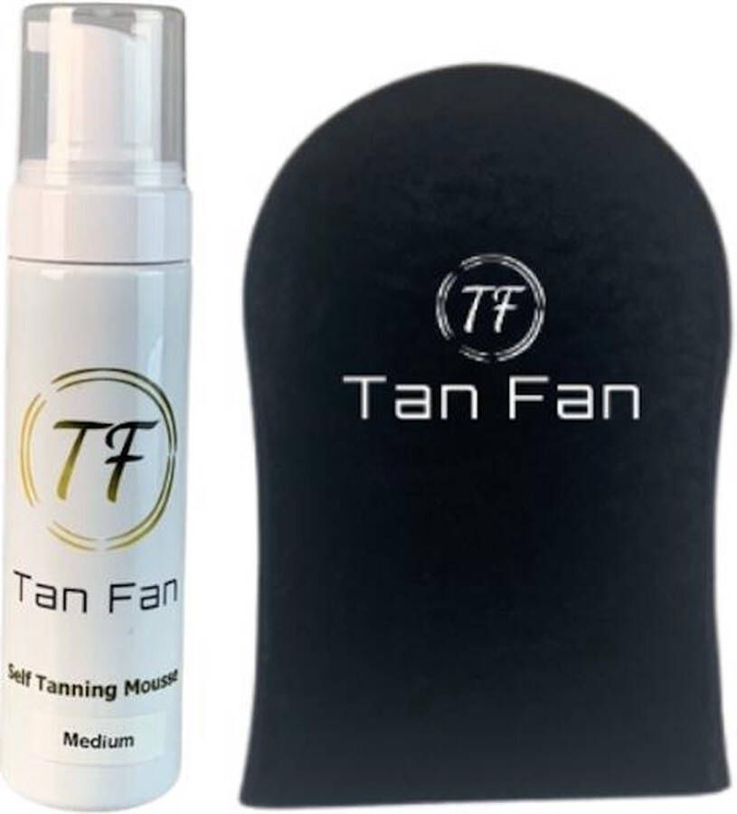 Tan Fan Self Tan Mousse Medium incl. handschoen zelfbruiner 200ml