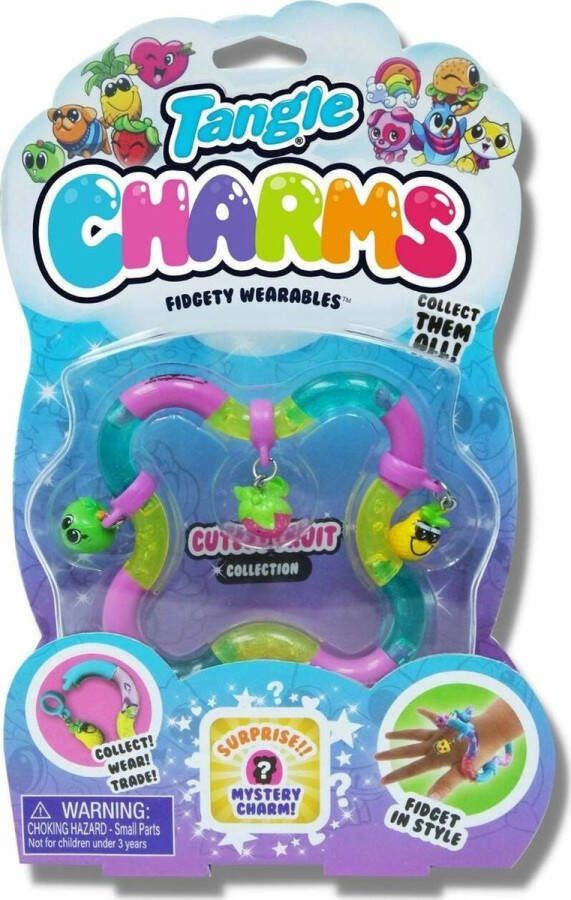 Tangle Charms Cutesy Fruit Fidget Toy Friemel armband voor kinderen