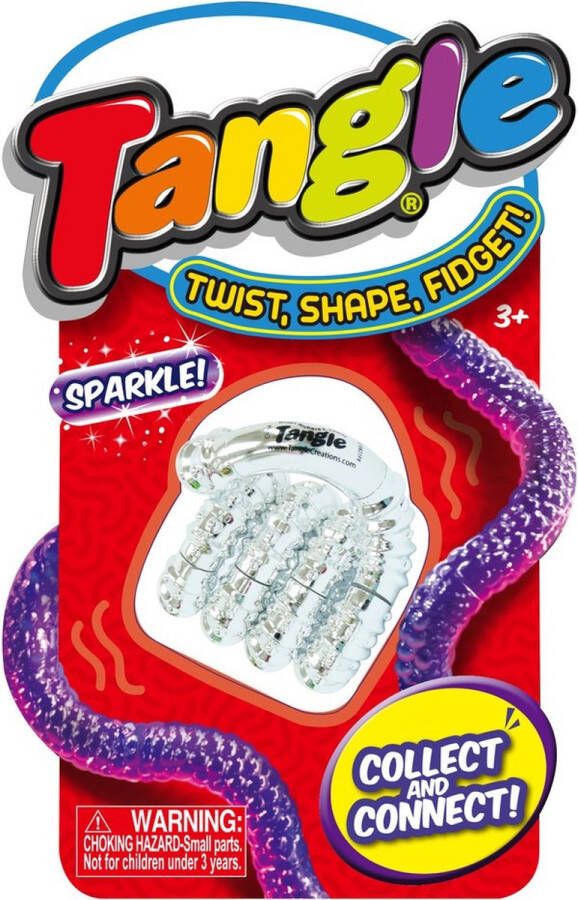 Tangle Jr. Sparkle Silver Fidget Toy Zilver Voor jongens en meisjes Geschikt vanaf 3 jaar