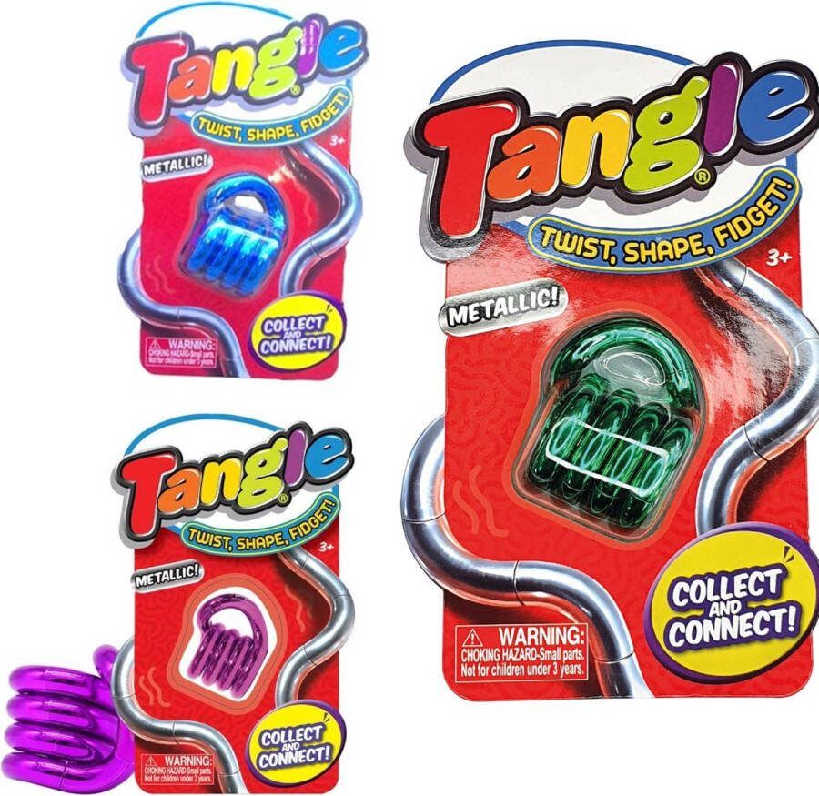 Tangle Metallic Twist Shape Fidget 1 willekeurige kleur Fidget Toy