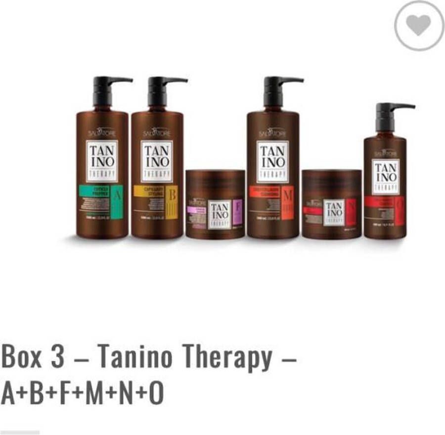 Tanino therapy Salvatore A&B Keratine Treatment Behandeling A+B+F+M+N+O