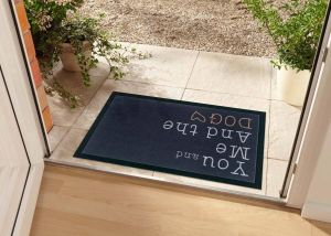 My home Mat Dog Geschikt voor binnen en buiten antislip wasbaar Dog met tekst robuust gemakkelijk in onderhoud ingang
